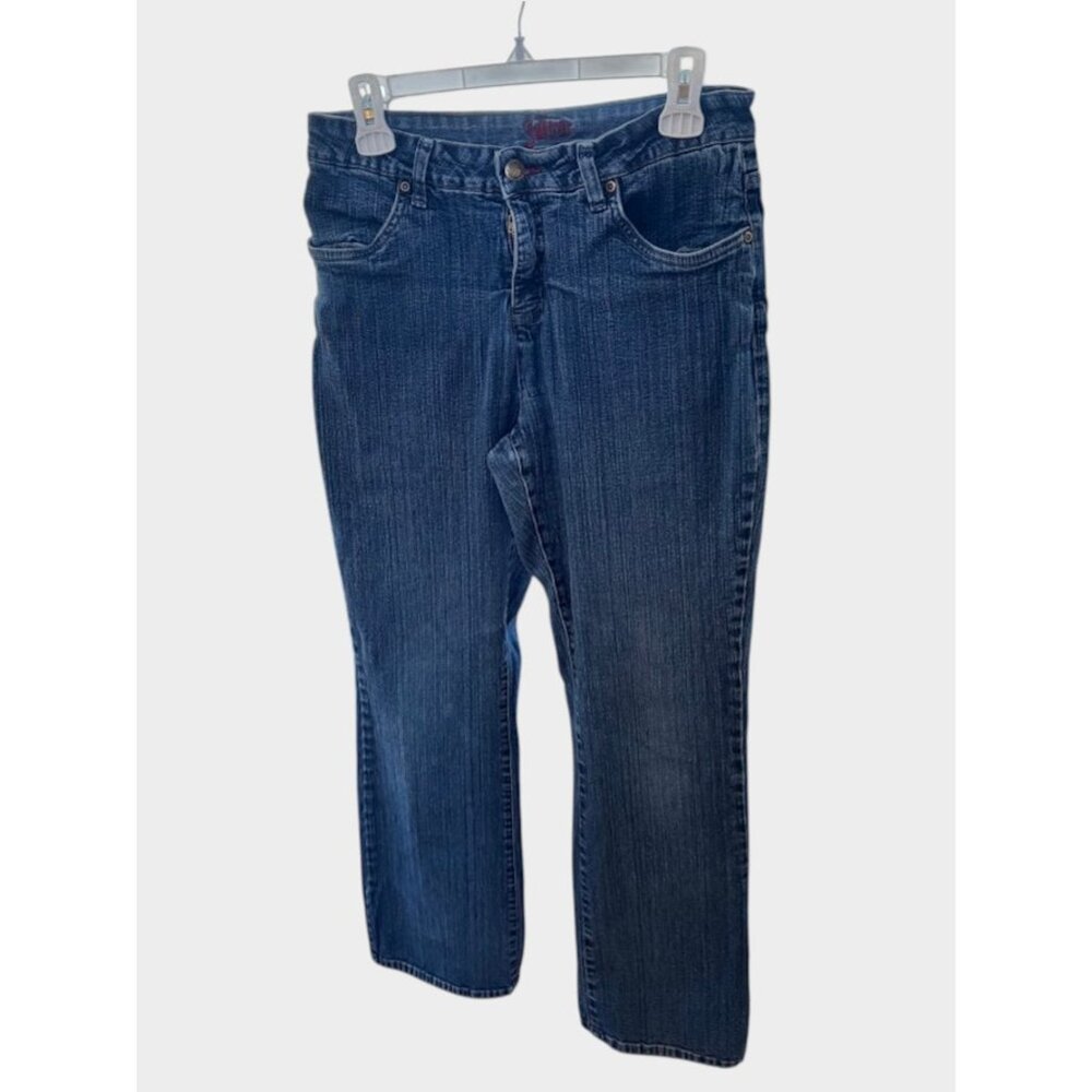 Smith’s Dungarees Women’s Blue Denim Jeans Size 8 Stretch Bootcut Mid Rise